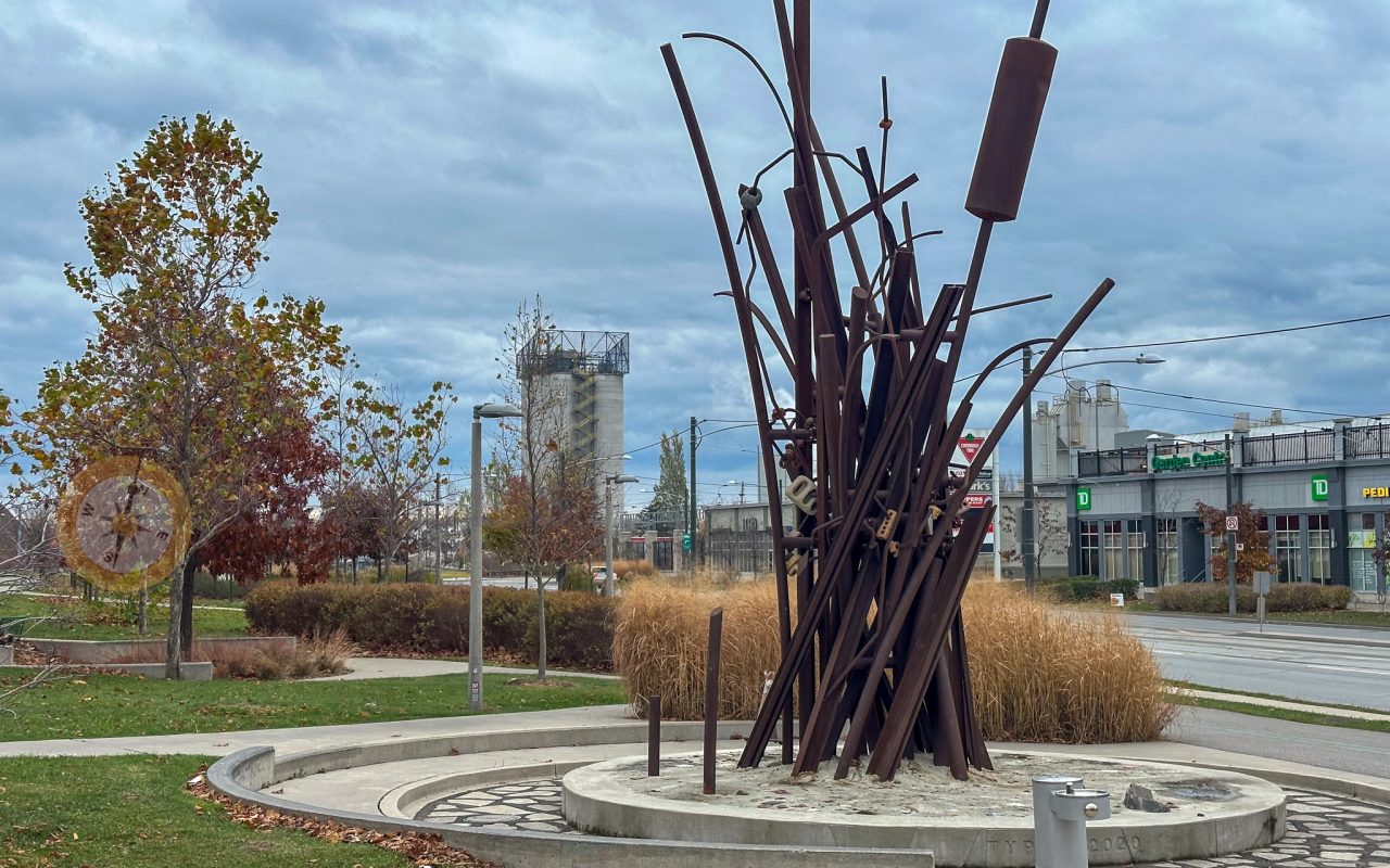 a sculpture in a park - biking trails toronto