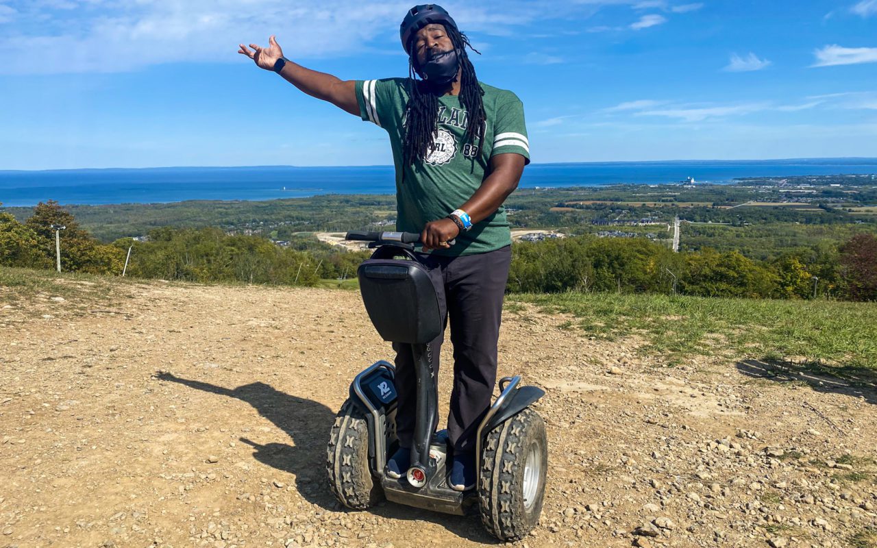 a man on an off-road segway | bruce trail collingwood